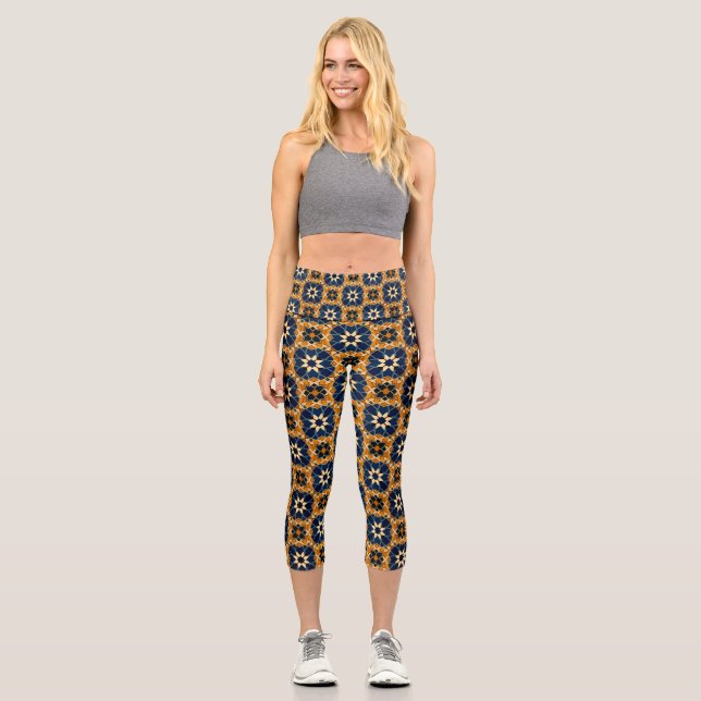Personalised Custom High Waisted Yoga Capris (Front)