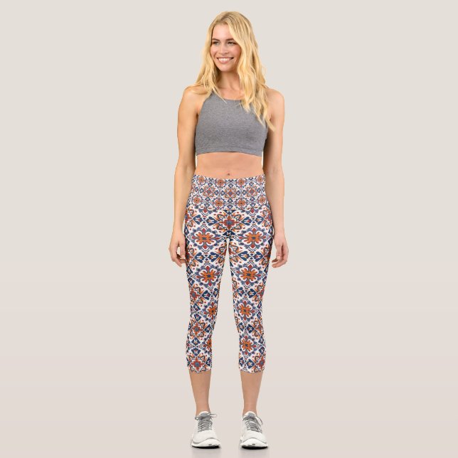 Personalised Custom High Waisted Yoga Capris (Front)