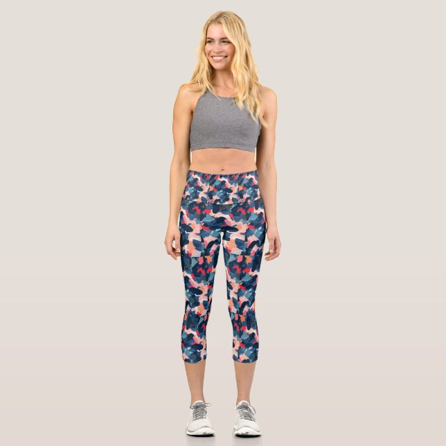 Personalised Custom High Waisted Yoga Capris (Front)