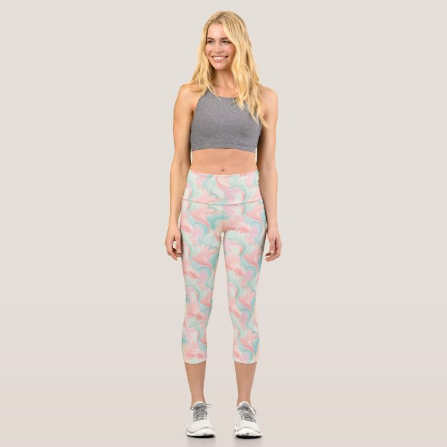 Personalised Custom High Waisted Yoga Capris (Front)