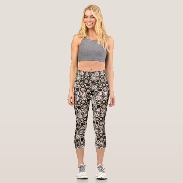 Personalised Custom High Waisted Yoga Capris (Front)