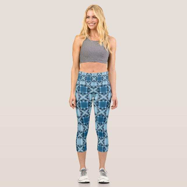 Personalised Custom High Waisted Yoga Capris (Front)