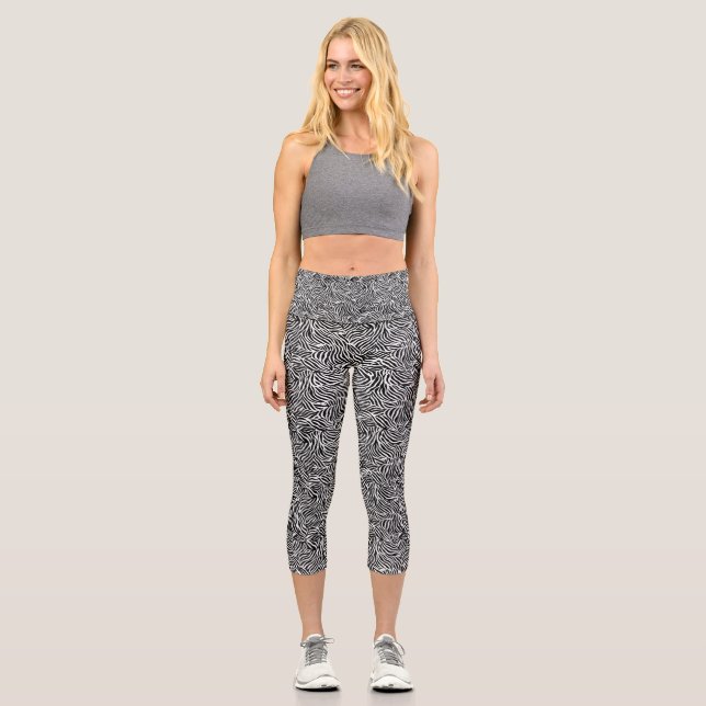 Personalised Custom High Waisted Yoga Capris (Front)