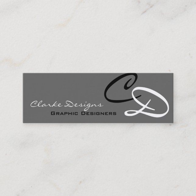 Personalised Custom Initials Business Card (Front)