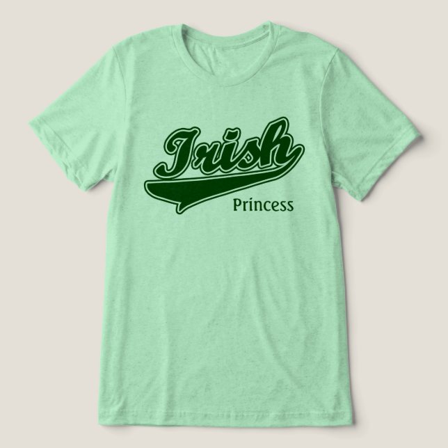 Personalised Custom Irish T-Shirt Tri-Blend Shirt (Design Front)