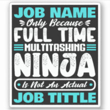 Personalised Custom Job Title Multitasker Worker