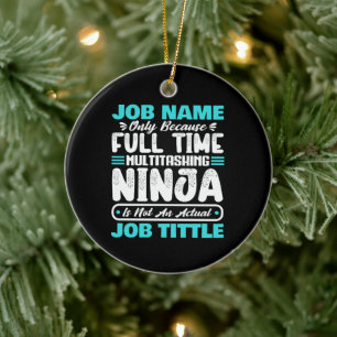 Personalised Custom Job Title Multitasker Worker Ceramic Ornament