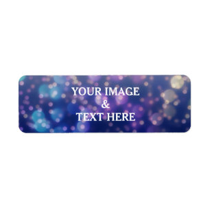 Personalised Custom Label Gold Glitter  Return Address Label