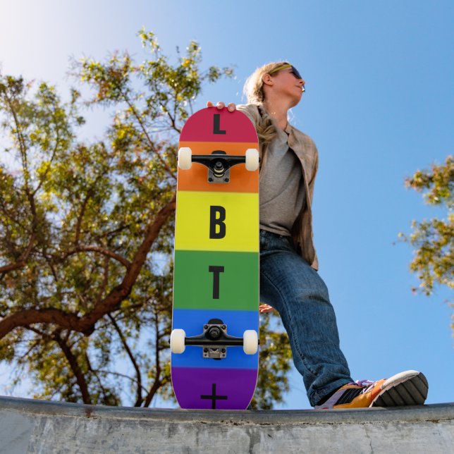 Personalised custom LGBTQ Pride Rainbow Skateboard (Outdoor 1)