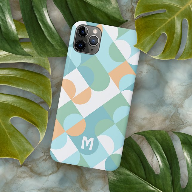 Personalised Custom Light Teal Blue Green Retro Case-Mate iPhone Case (Creator Uploaded)