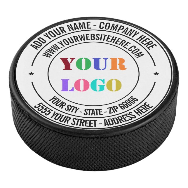 Personalised Custom Logo and Text Hockey Puck (3/4)