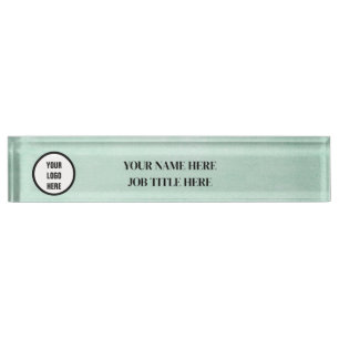 Personalised Custom Logo Elegant Desk Nameplate
