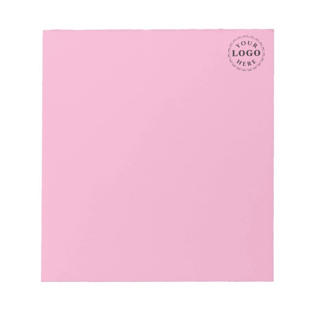 Personalised Custom Logo Elegant Light Pink Notepad (Front)
