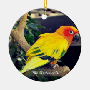 Personalised Custom Lovebird Photo Ceramic Ornament