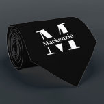 Personalised Custom Made Monogrammed Tie<br><div class="desc">Personalised Custom Made Monogrammed tie by Ricaso - add your own monogram / initial and name to this customisable neck tie (available in other colours in store)</div>