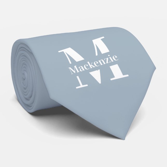 Personalised Custom Made Monogrammed Tie (Rolled)