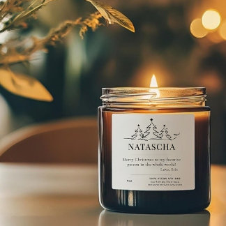 Personalised Custom Message Christmas Candle Label