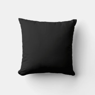 Personalised Custom Minimal Monogram Black Pillow. Cushion