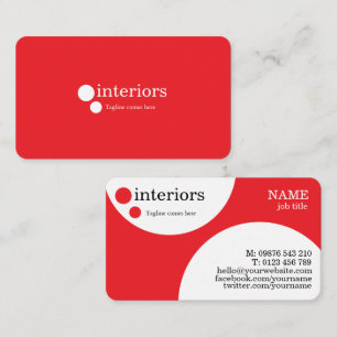 Personalised Custom Minimalist Modern Interior Business Card
