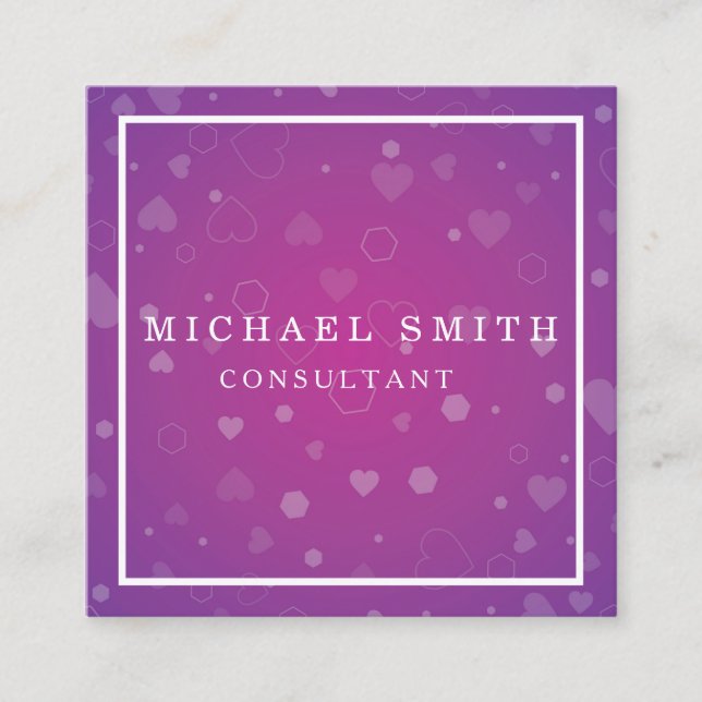 Personalised Custom Minimalist Modern QR Code Logo Square Business Card (Front)