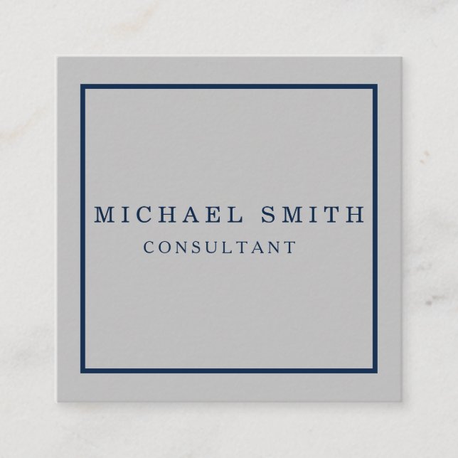 Personalised Custom Minimalist Modern QR Code Logo Square Business Card (Front)