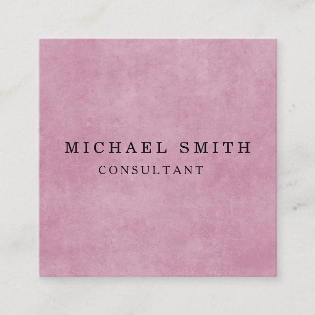 Personalised Custom Minimalist Modern QR Code Logo Square Business Card (Front)