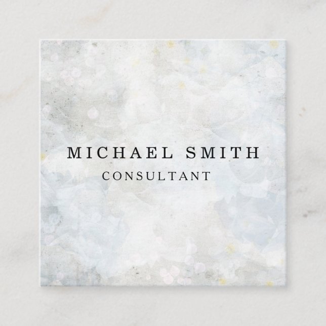 Personalised Custom Minimalist Modern QR Code Logo Square Business Card (Front)