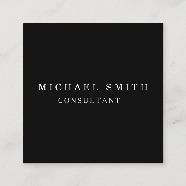 Personalised Custom Minimalist Modern QR Code Logo Square Business Card (Front)