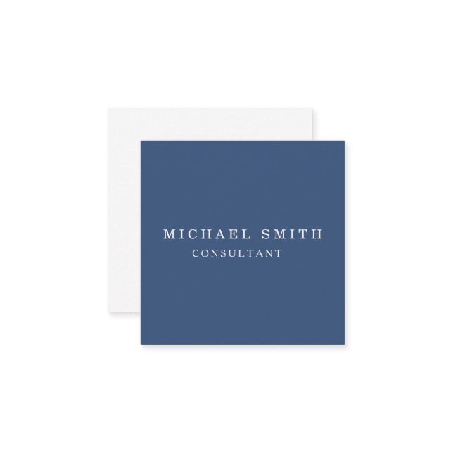 Personalised Custom Minimalist Modern QR Code Logo Square Business Card (Front/Back In Situ)