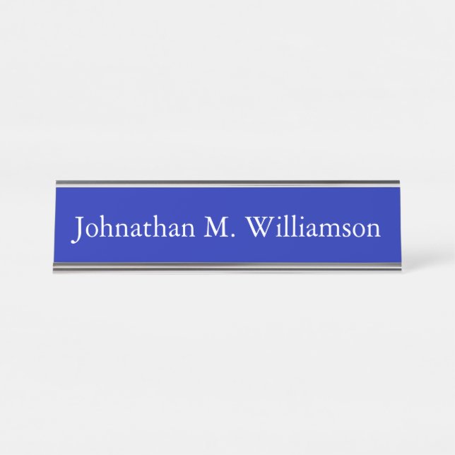 Personalised Custom Monogram Desk Name Plate (Front)