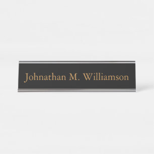 Personalised Custom Monogram Desk Name Plate