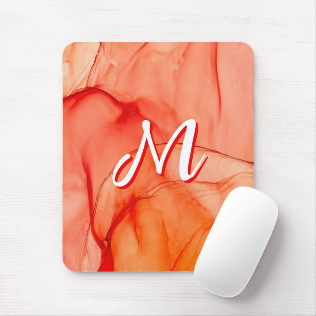 Personalised Custom Monogram Mouse Pad for Office  (With Mouse)