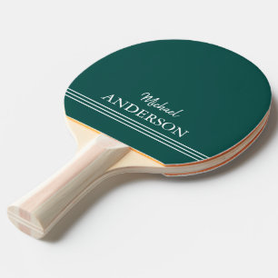 Personalised Custom monogram on Green Ping Pong Paddle