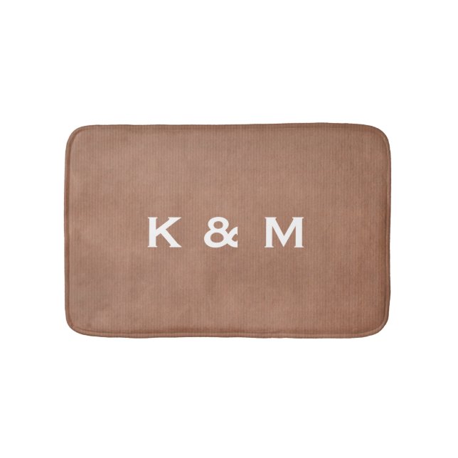 Personalised Custom Monogrammed  Bath Mat (Front)