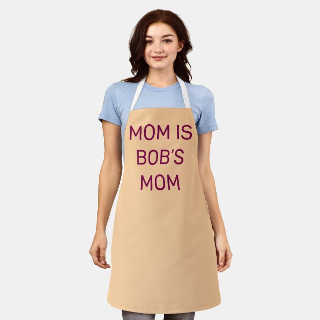 Personalised Custom Mother's Day Gift Apron (Worn)
