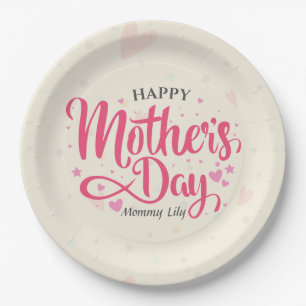 Personalised Custom Mother's Day Paper Plate