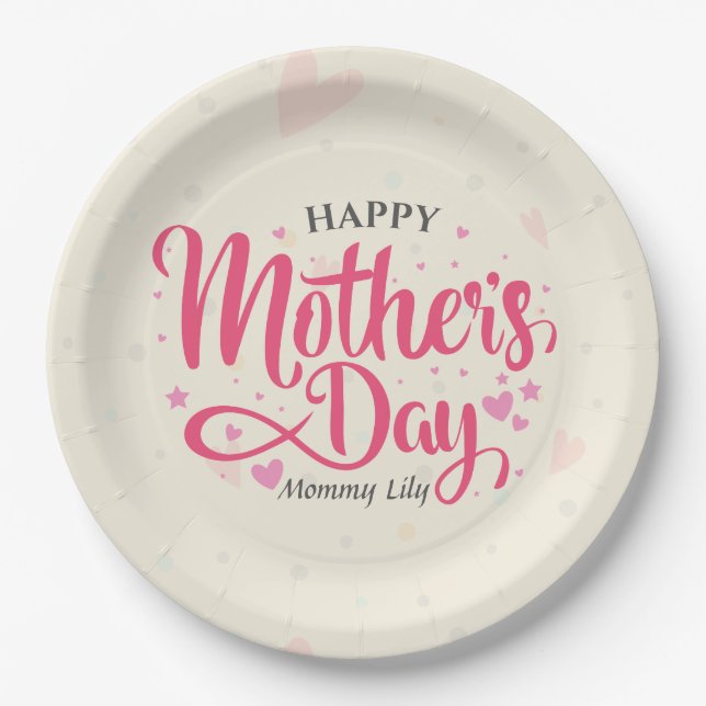 Personalised Custom Mother's Day | Paper Plate (Front)