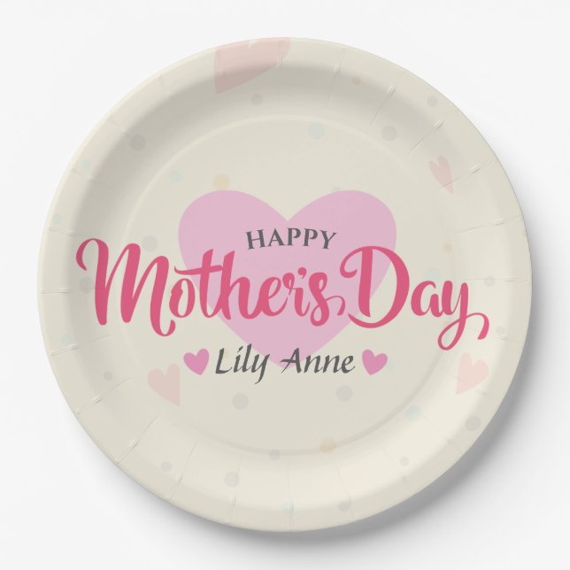 Personalised Custom Mother's Day | Paper Plate (Front)