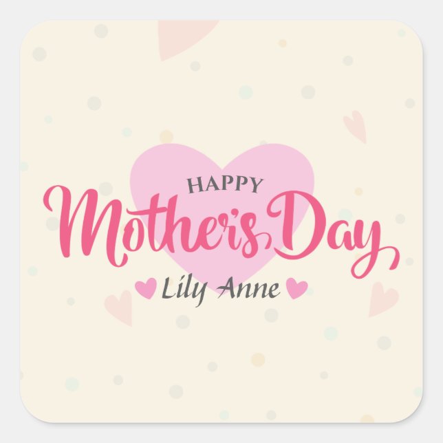 Personalised Custom Mother's Day | Sticker (Front)