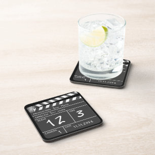 Personalised Custom Movie Clapperboard Novelty Coaster