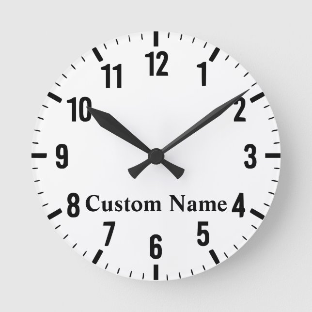 Personalised Custom Name Acrylic Wall Clock (Front)