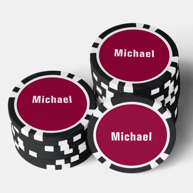 Personalised Custom Name and Colours Poker Chips (Stack)