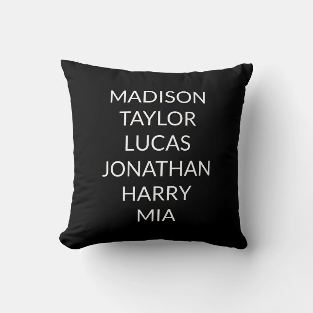Personalised custom name best friends family names cushion (Front)
