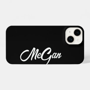Personalised Custom Name black Monogram Cases. iPh iPhone 14 Case