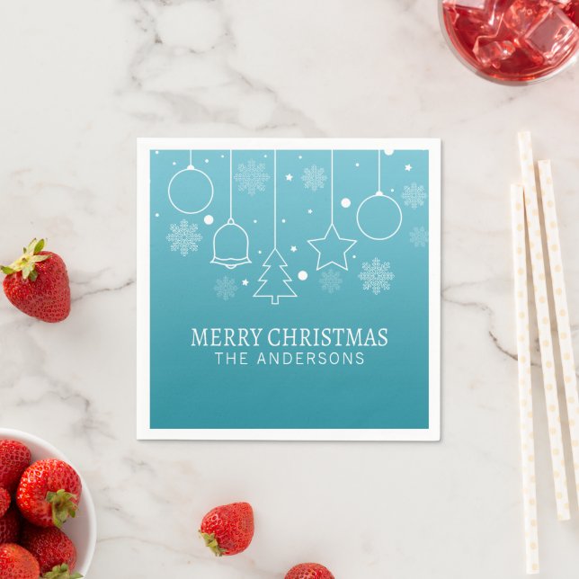 Personalised Custom Name Christmas | Napkin (Insitu)