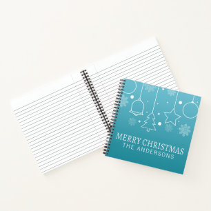 Personalised Custom Name Christmas Notebook