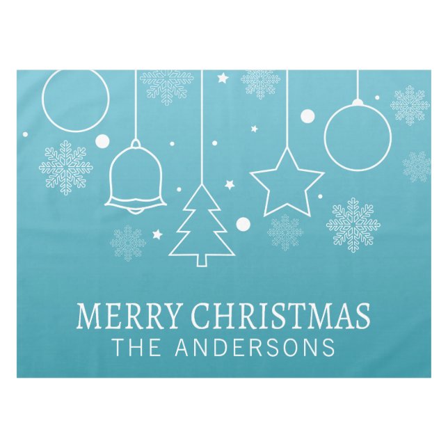 Personalised Custom Name Christmas | Tablecloth (Front (Horizontal))