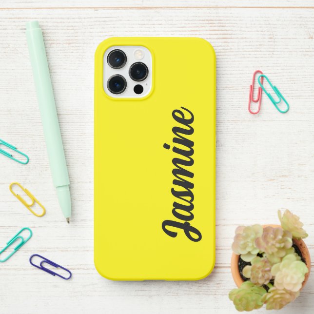 Personalised Custom Name Colours iPhone Cases . (On Desk)