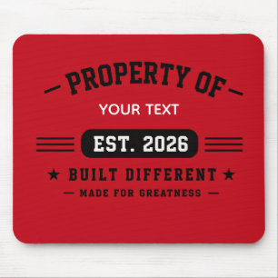 Personalised Custom Name Design – Minimal Modern T Mouse Pad