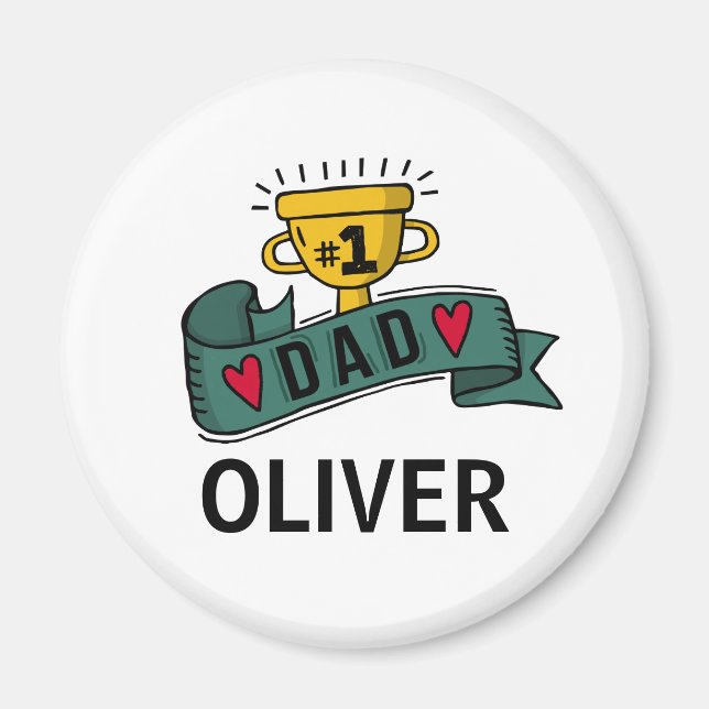 Personalised Custom Name Father's Day | Magnet (Front)